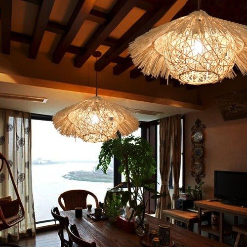 Wooden pendant light